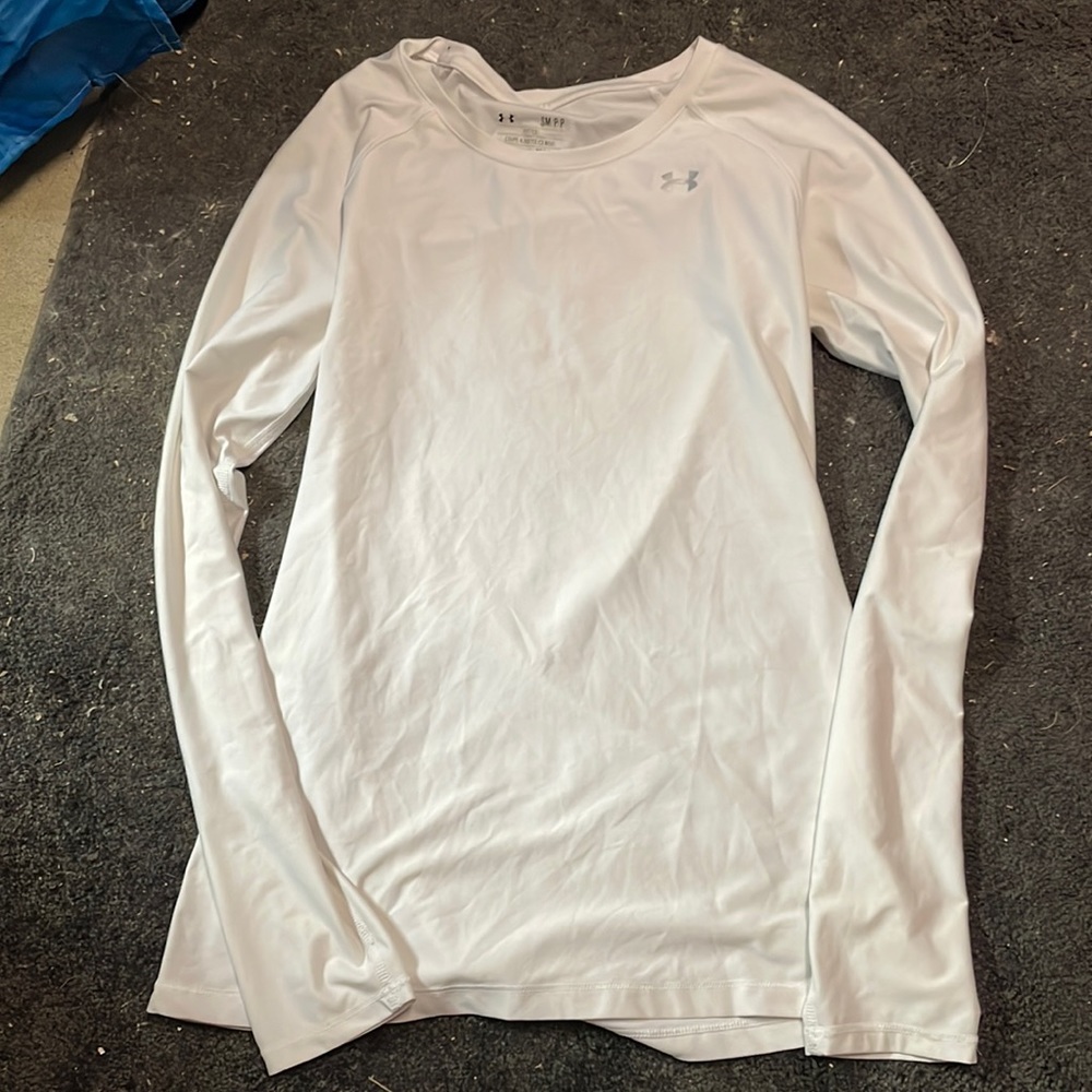 Under Armour white long sleeve shirt Size:S